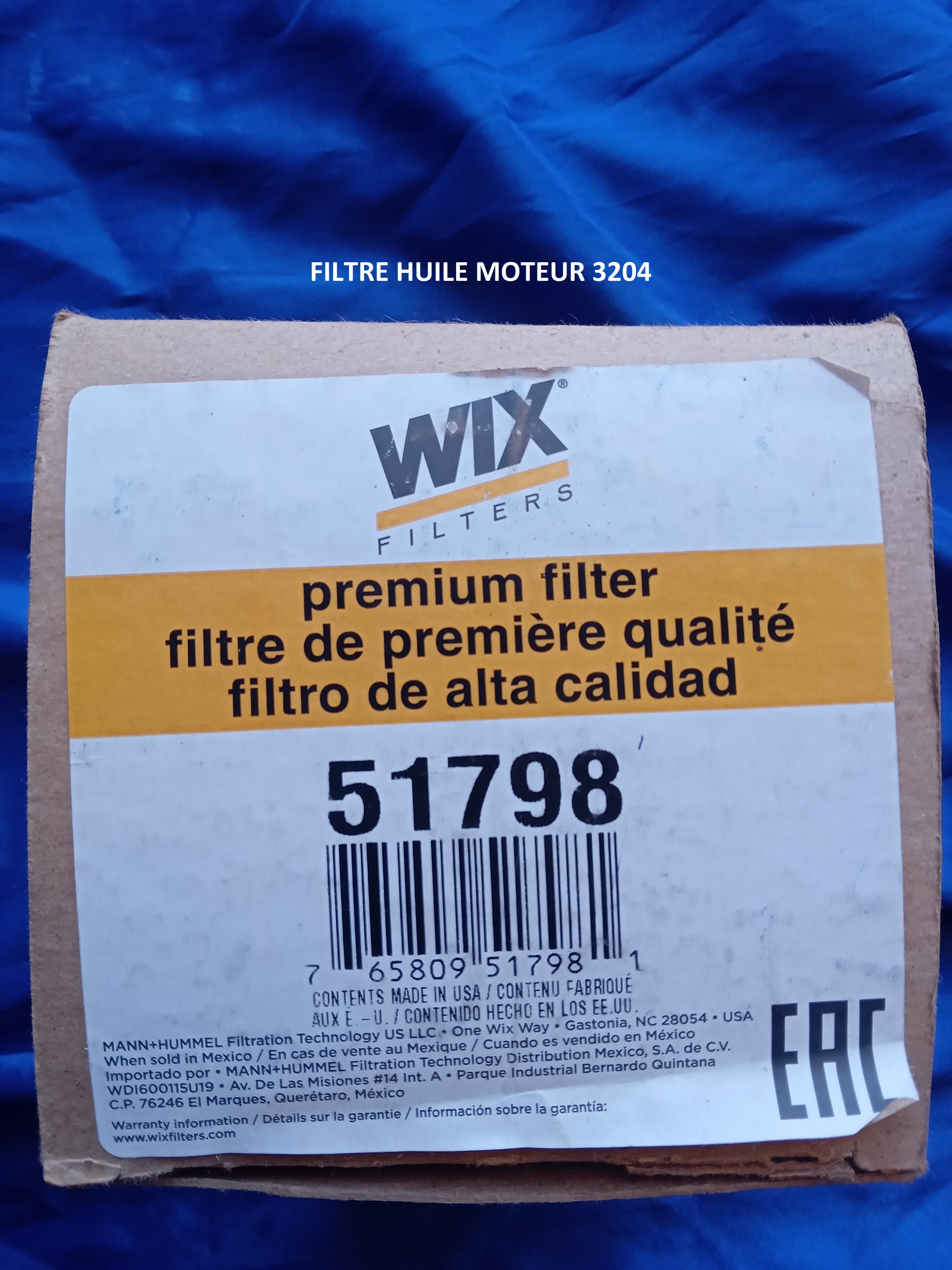 FILTRE HUILE MOTEUR 3204